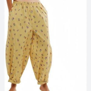 Floral Yellow Pants
